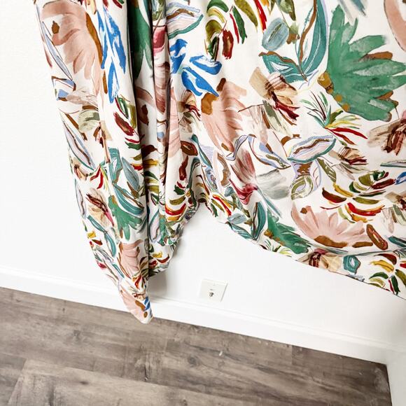 [World Market] Tropical Print Boho Oversized Jumpsuit NWT Size Small Medium S/M - Picture 11 of 12